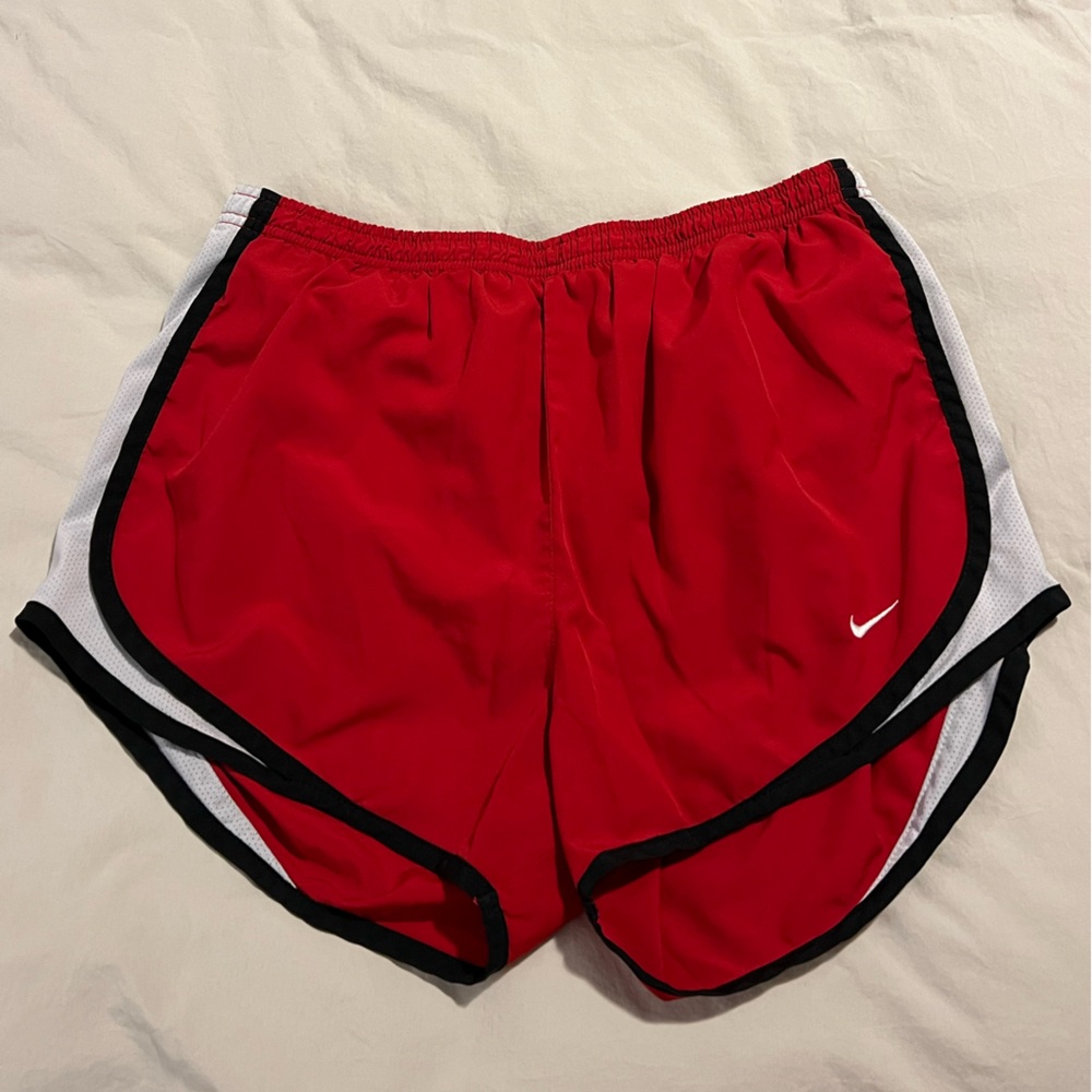 Red, Black and White NikeFit Running Shorts - Wm S